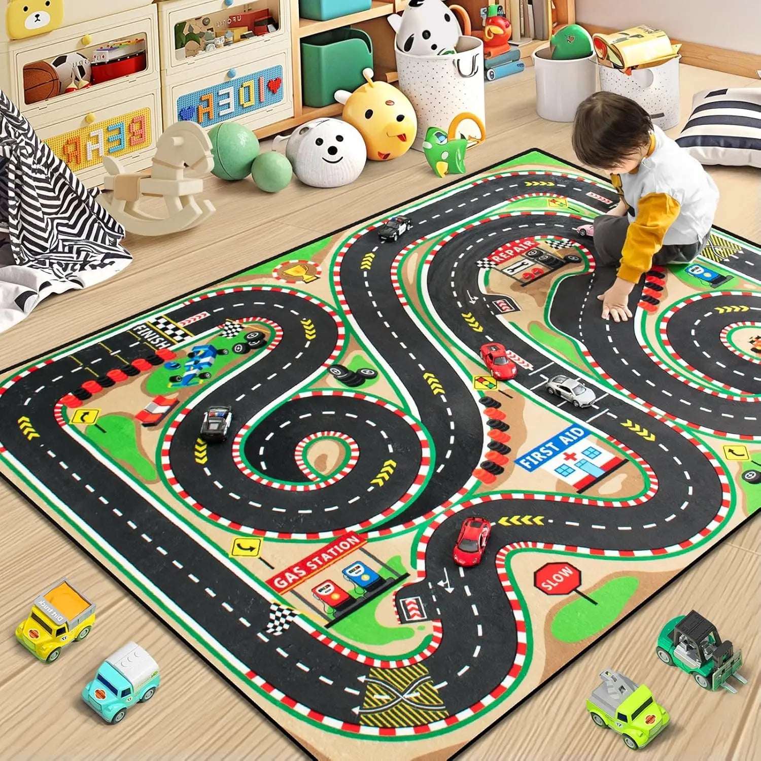 Kids Racing Track Mat