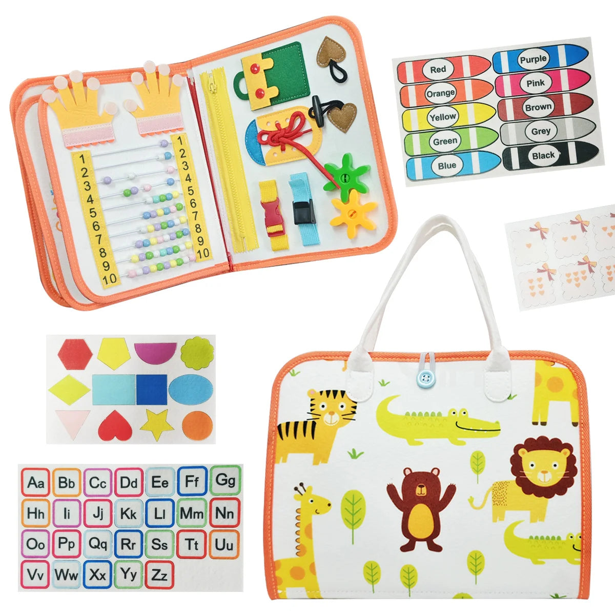 8-in-1 Toddler Busy Board